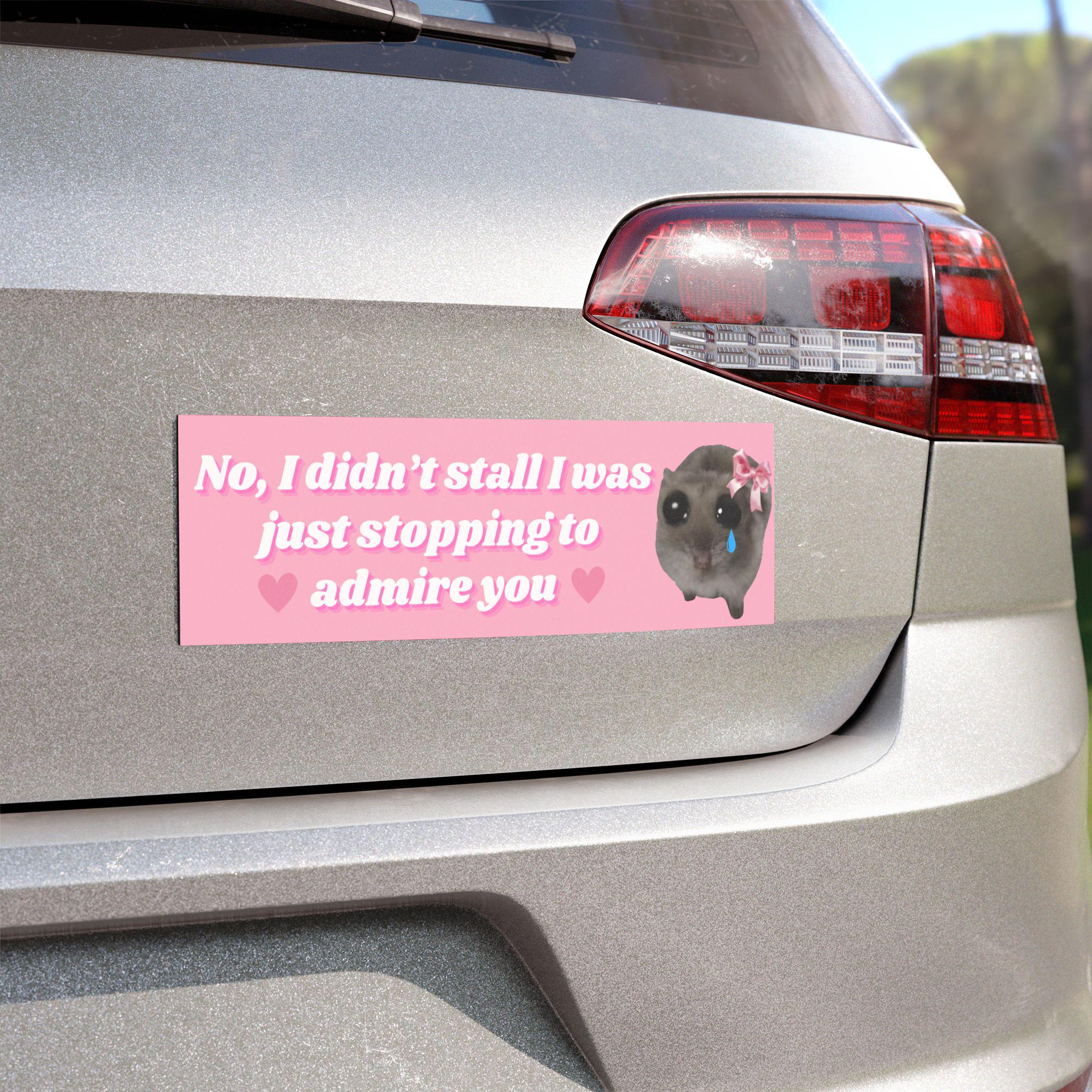 10x3 Inch Humorous Car Sticker Gear Tatz 'Knit Happens' Funny Bumper ...