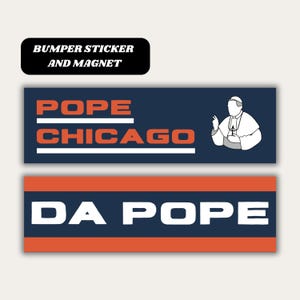 Adesivo magnetico per paraurti auto "Papa Chicago", adesivo in vinile "Papa Leone XIV Robert Prevost", adesivo religioso, regalo cattolico cristiano "Gesù", White Sox