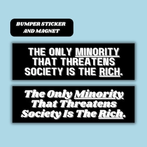 Universal Healthcare Anti Rich Magnetic Car Bumper Sticker, Deny Defend Depose Human Rights Vinyl Sticker, Anti Billionaires, Tax The Rich