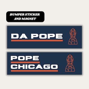 Adesivo magnetico per paraurti auto "Papa Chicago", adesivo in vinile "Papa Leone XIV Robert Prevost", adesivo religioso, regalo cattolico cristiano "Gesù", White Sox