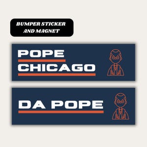 Adesivo magnetico per paraurti auto "Papa Chicago", adesivo in vinile "Papa Leone XIV Robert Prevost", adesivo religioso, regalo cattolico cristiano "Gesù", White Sox