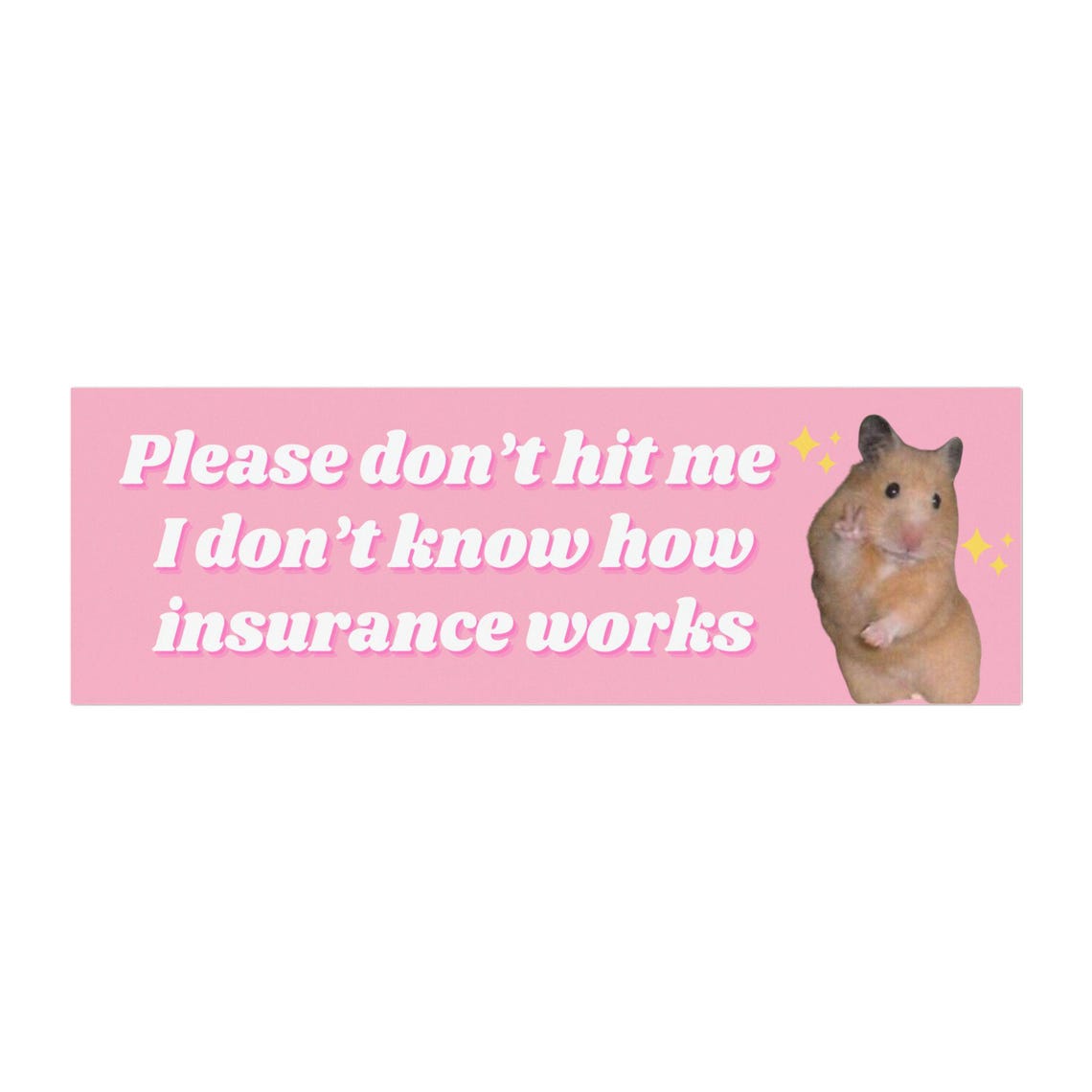Please Don't Hit Me Bumper Sticker & Magnet, New Learner Driver Vinyl ...