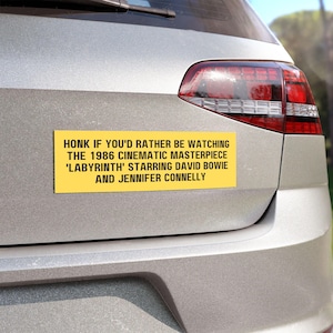 Labyrinth Movie Funny Honk If Magnetic Car Bumper Sticker, 1986 Film Lover Fan Merch Meme Car Accessory High Quality Waterproof Vinyl Gift image 2