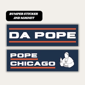 Adesivo magnetico per paraurti auto "Papa Chicago", adesivo in vinile "Papa Leone XIV Robert Prevost", adesivo religioso, regalo cattolico cristiano "Gesù", White Sox