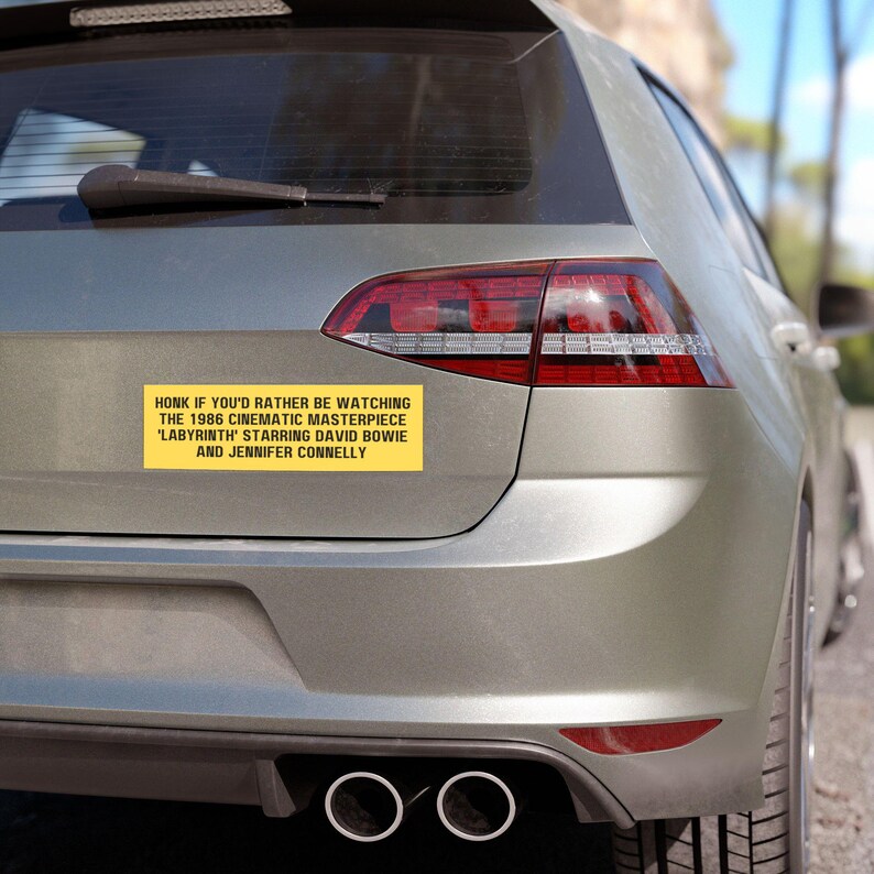 Labyrinth Movie Funny Honk If Magnetic Car Bumper Sticker, 1986 Film Lover Fan Merch Meme Car Accessory High Quality Waterproof Vinyl Gift image 5