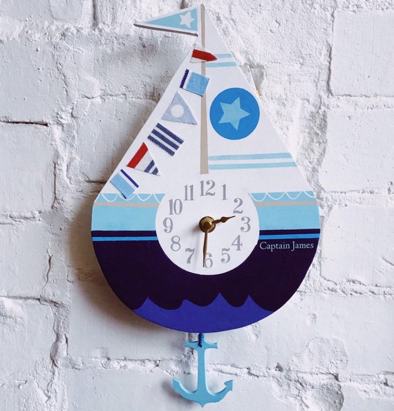 personalised children's pendulum clocks