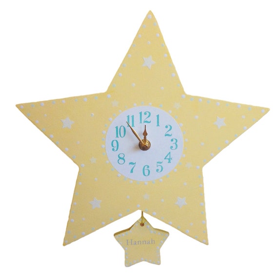 personalised children's pendulum clocks
