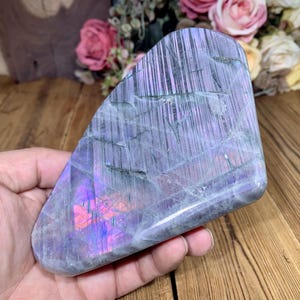 Natural Labradorite Freeform Ornament, Nice Light Labradorite Standing Display Specimens, Healing Crystal Gift.PL61