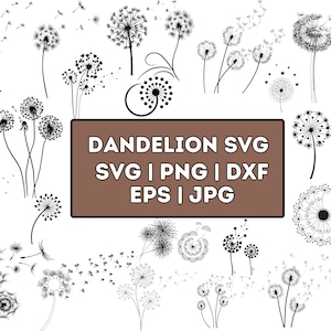 Dandelion SVG, Dandelion Svg Bundle, Dandelion Vector, Dandelion Cricut, Dandelion Clipart, Dandelion Files For Cricut, Silhouette, Clip Art