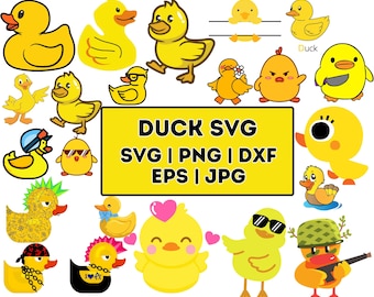 Handdrawn Duck SVG, Rubber Duck Clipart (Digital Download)