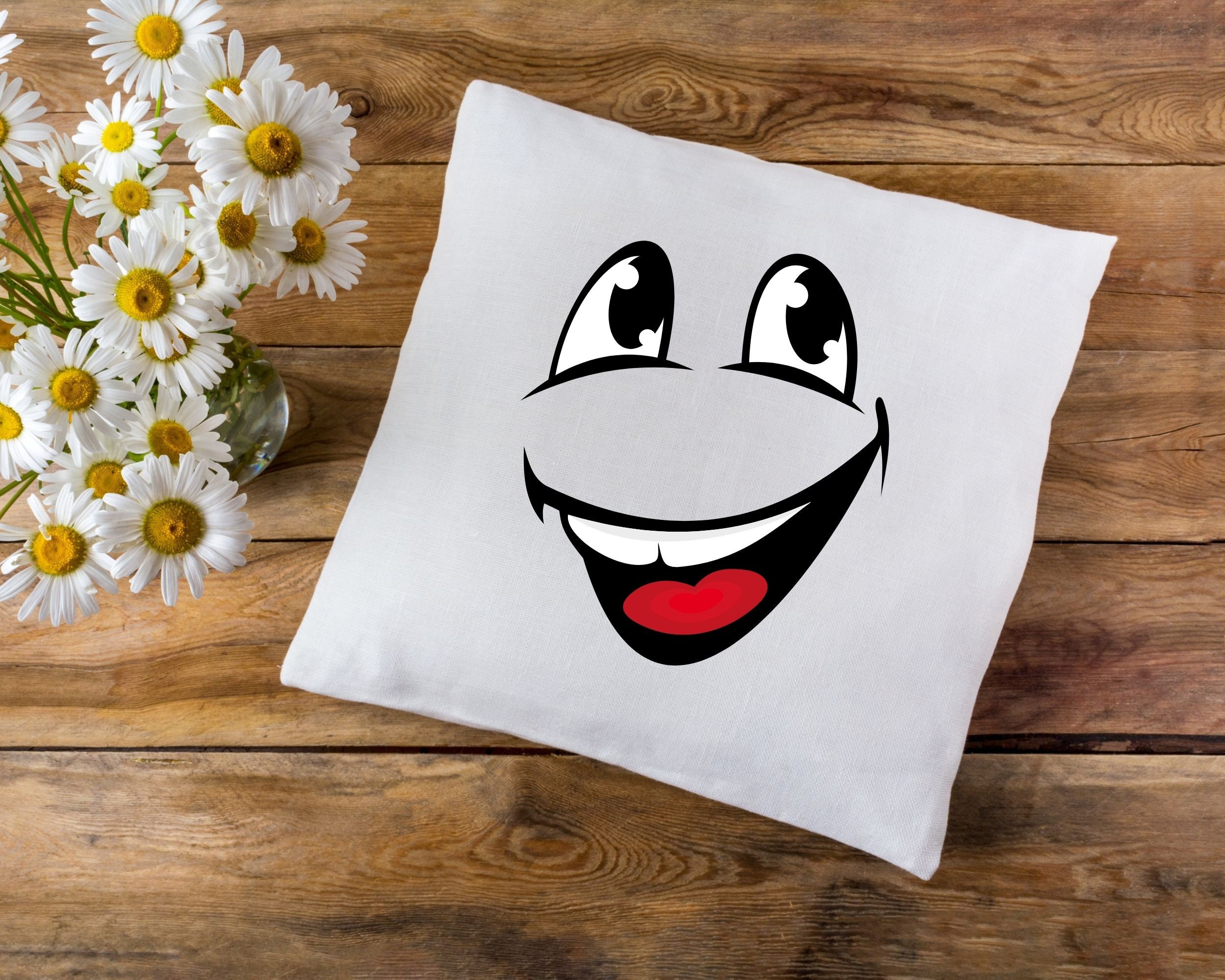 Cartoon Emotion Faces SVG Bundle, Kawaii Face SVG, Cute Funny Face SVG ...