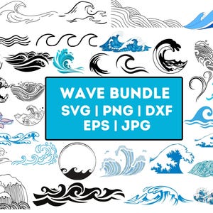 WAVE SVG, Wave Bundle Svg, Wave Cut Files , Wave Clipart , Wave Cricut, Ocean Wave, Drop Svg, Tidal Wave