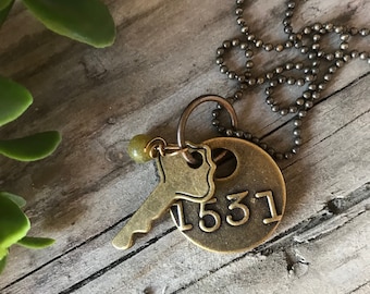 Metal Tag,Tag Jewelry,Vintage Tag Jewelry,Brass Tags,Key Jewelry,Vintage ,Key Tag,Hotel Key Tag,Dog Tag,Metal Number Tag,jade jewelry, jade