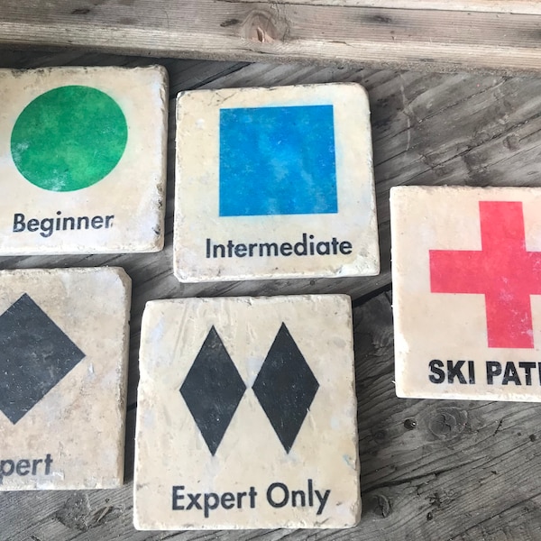 Ski Trail Difficulty Sign Etsy