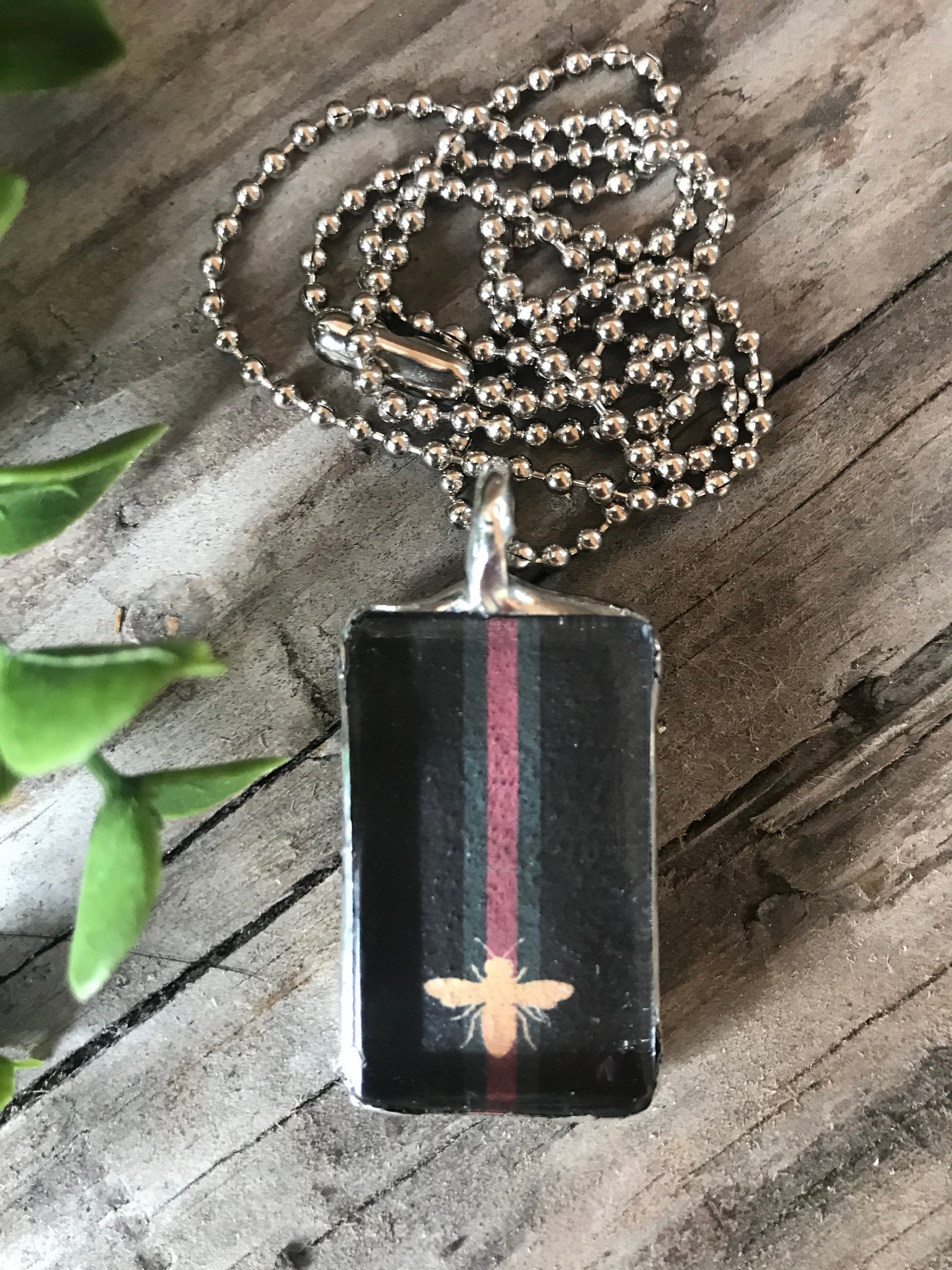 Repurposed Louis Vuitton Pendant Necklace - Authentic Rework