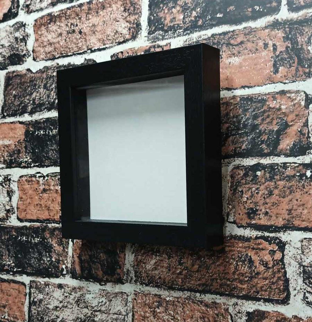 30 X 3D Deep Box Photo Frame- 6" X 6" Black Shadow Frame With Choice of ...