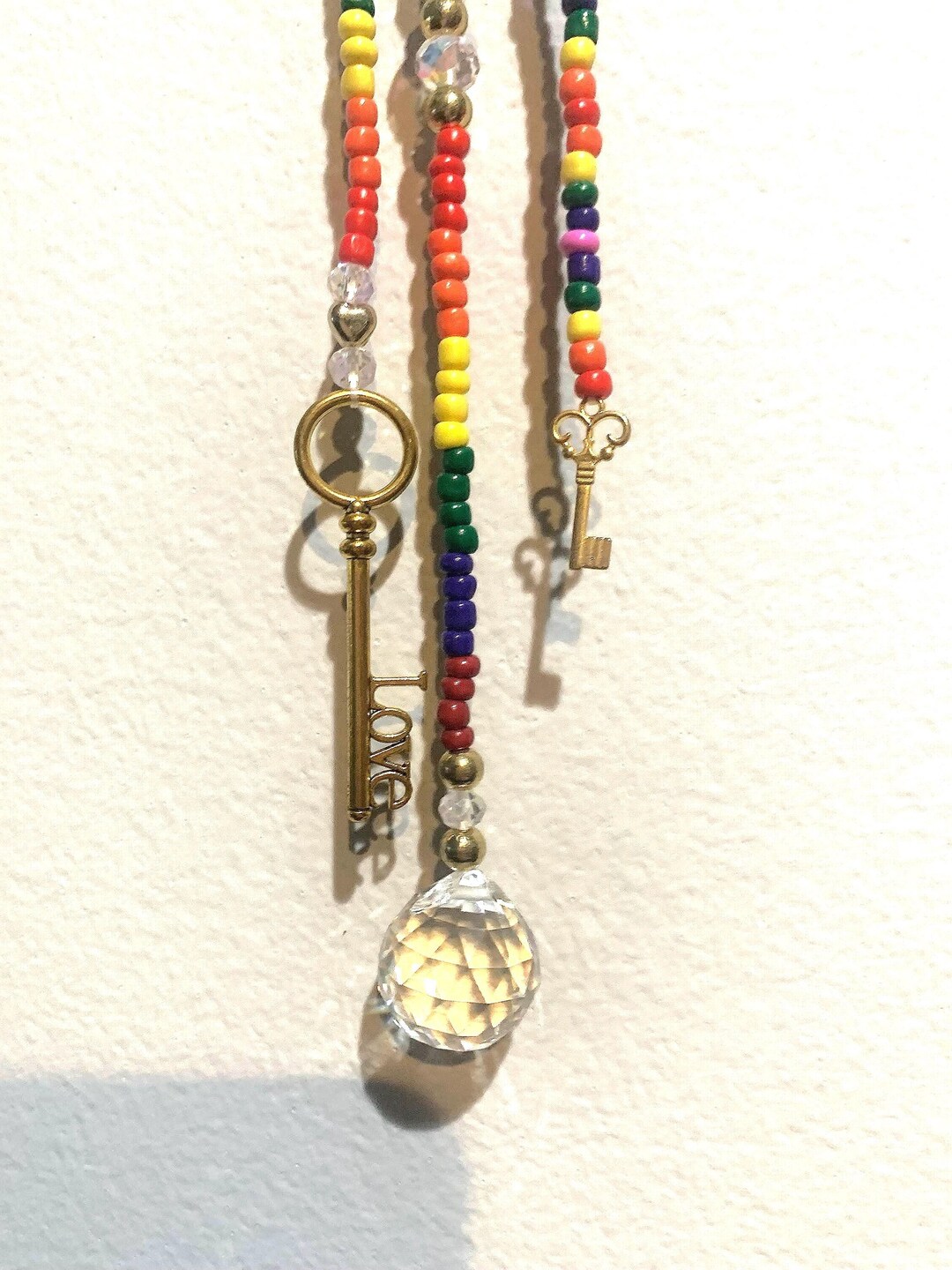 Pride Key Rainbow Pride Skeleton Key Suncatcher: Boho Garden Decor - Etsy