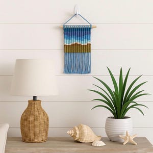 Ocean Waves Macrame Wall Hanging: Beach Decor Tapestry