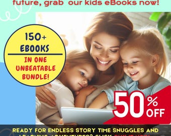 Kids eBook Bundle: 150+ Bedtime Stories, Fun Activities (PDF with PLR & MRR)