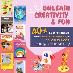Crafts, avtivities and coloring pages ebook for creativity and fun activities