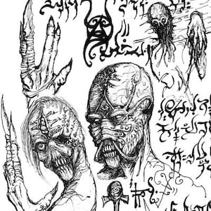 Necromancer DIY NECRONOMICON PAGES printable files