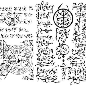 PÁGINAS NECRONOMICON descarga instantánea sellos ELDRITCH y símbolos ocultos archivos imprimibles