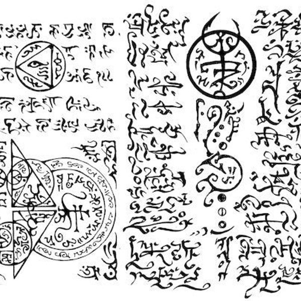 NECRONOMICON PAGES instant download ELDRITCH seals and occult symbols printable files