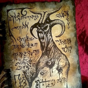 Cult of the Black Goat tome fragment necronomicon cthulhu larp prop lovecraft monsters