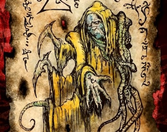KING in YELLOW NIGHTMARE cthulhu larp Necronomicon Scrolls dark witchcraft magick