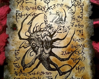 YOG SOTHOTH DEMON Cthulhu larp Necronomicon Scrolls dark occult witchcraft magick