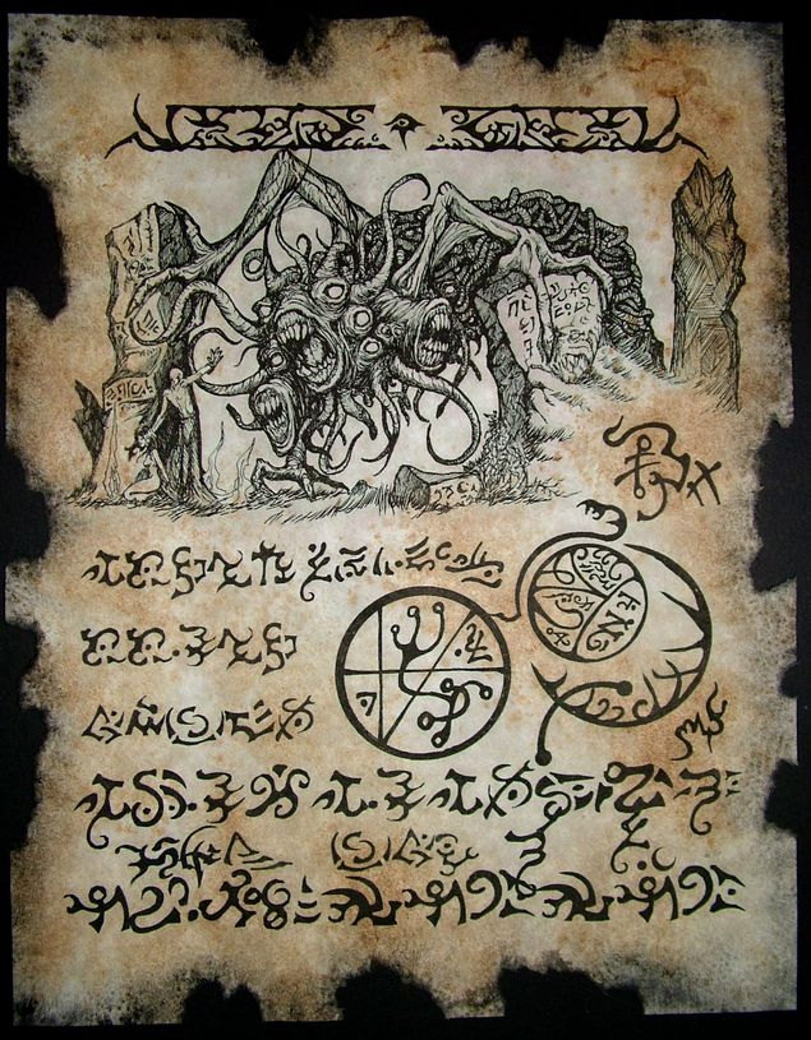 YOG SOTHOTH RITUAL Cthulhu Larp Necronomicon Fragment Occult - Etsy
