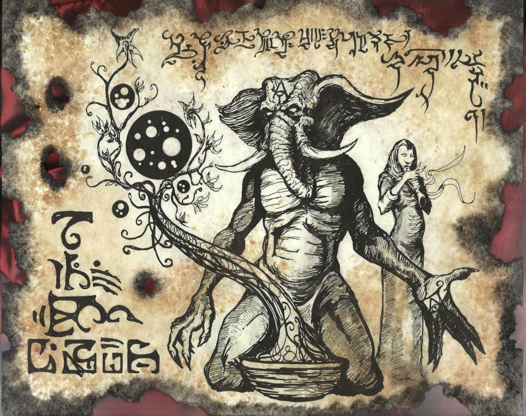 INCANTATIONS of YAG Necronomicon Page Cthulhu Larp Prop Occult Sorcery -  Etsy