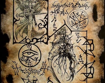 YOG FORMULAE Cthulhu larp Necronomicon Scrolls dark occult witchcraft magick