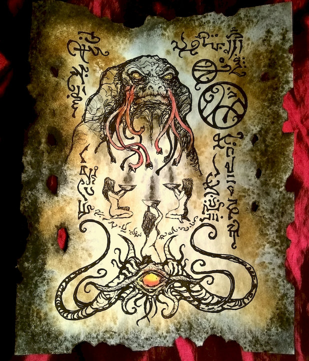 TSATHOGGUA Cthulhu Larp Necronomicon Scrolls Dark Occult