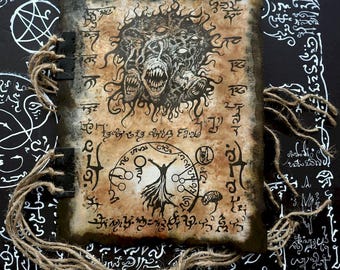 Necronomicon Yog Sothoth Rituals Fragment- handmade cthulhu larp Rpg prop, lovecraft horror tome