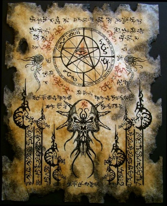 THE ELDER SIGN Cthulhu Larp Necronomicon Fragment Occult Magick - Etsy