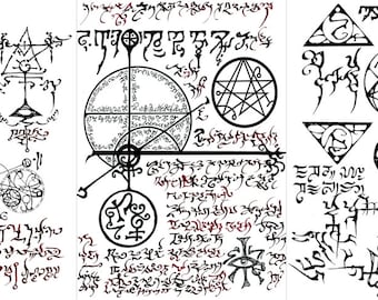 NECRONOMICON PAGES instant download Magic seals and occult symbols printable files