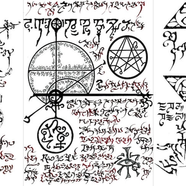 NECRONOMICON PAGES instant download Magic seals and occult symbols printable files