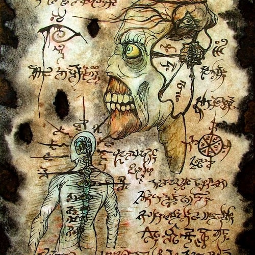 NECROMANCER FORMULAE zombie Cthulhu larp Necronomicon Scrolls dark occult witchcraft magick