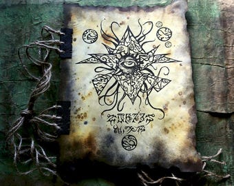 NECRONOMICON tome fragment AZATHOTH cthulhu larp prop lovecraft monsters