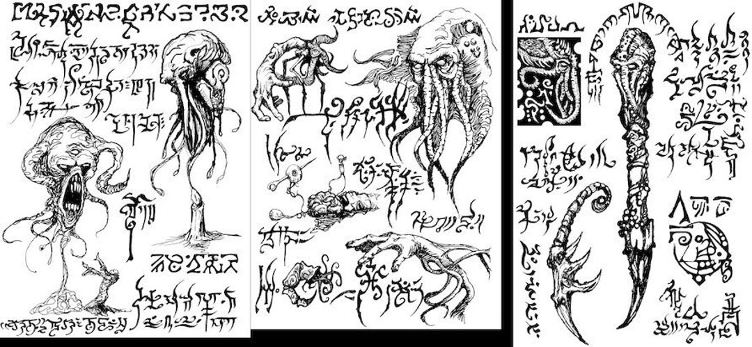 NECRONOMICON Spellbook Pages Instant Download CONJURE CTHULHU Sigils ...