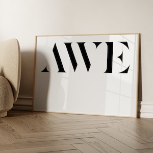 Modern Black and White Custom Typography Wall Art