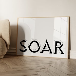 Modern Black and White Custom Typography Wall Art