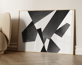 Modern Black and White Abstract Art - Black Bloom No.4