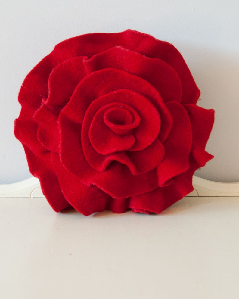 Red Rose Pillow by Angella Eisman Design. As seen on Daily Etsy