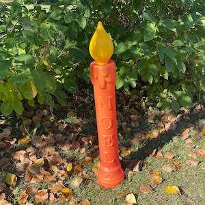 Vintage Noel Blow Mold Candle - Illuminated Holiday Decoration - Light Up Yard Decor, Christmas, Outdoor Decor, Holiday Display