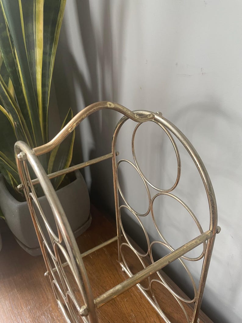 MCM 7-bottle Wine Rack - Vintage Table Top Wine Rack With Handle - Etsy