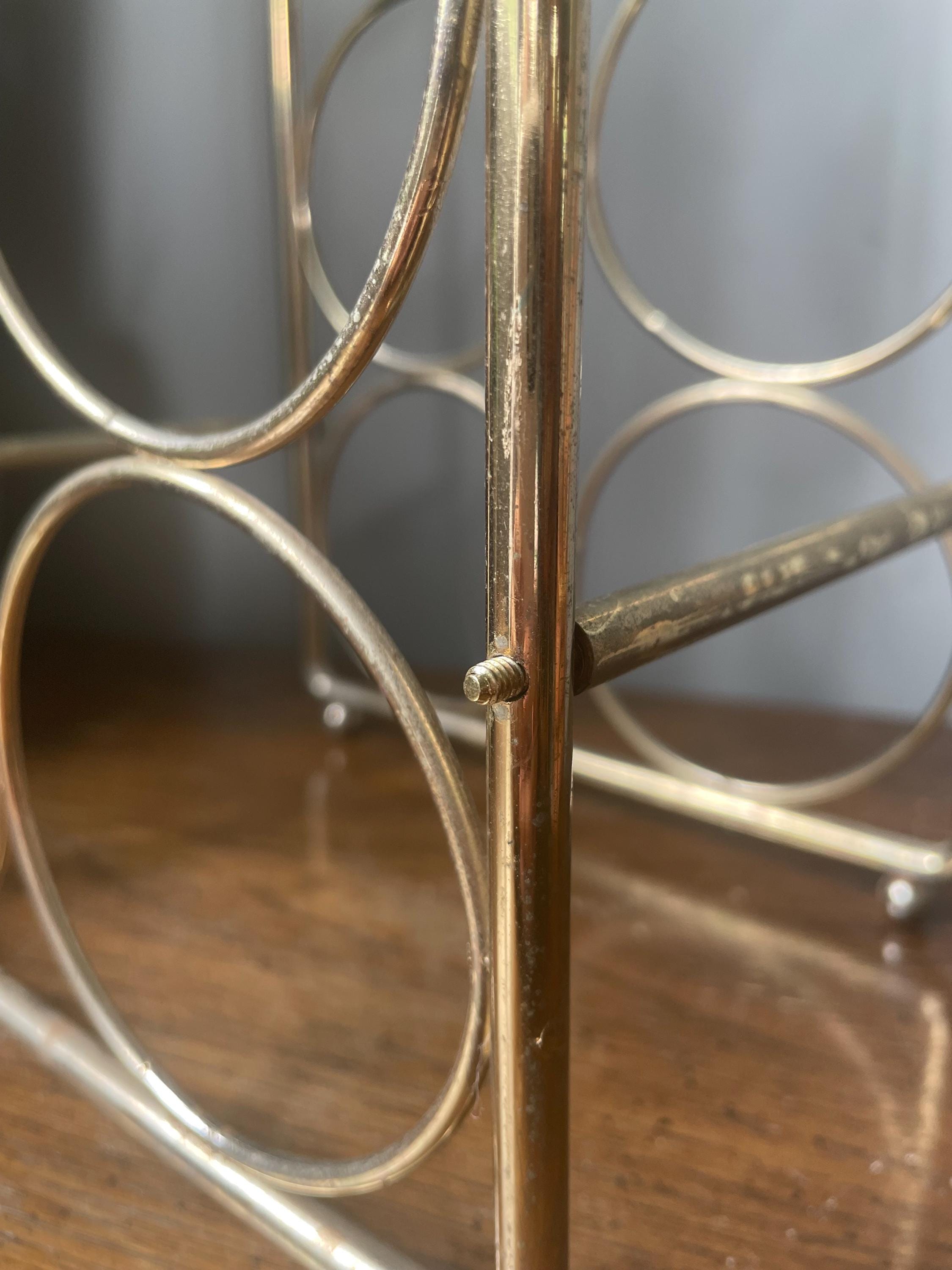 MCM 7-bottle Wine Rack - Vintage Table Top Wine Rack With Handle - Etsy