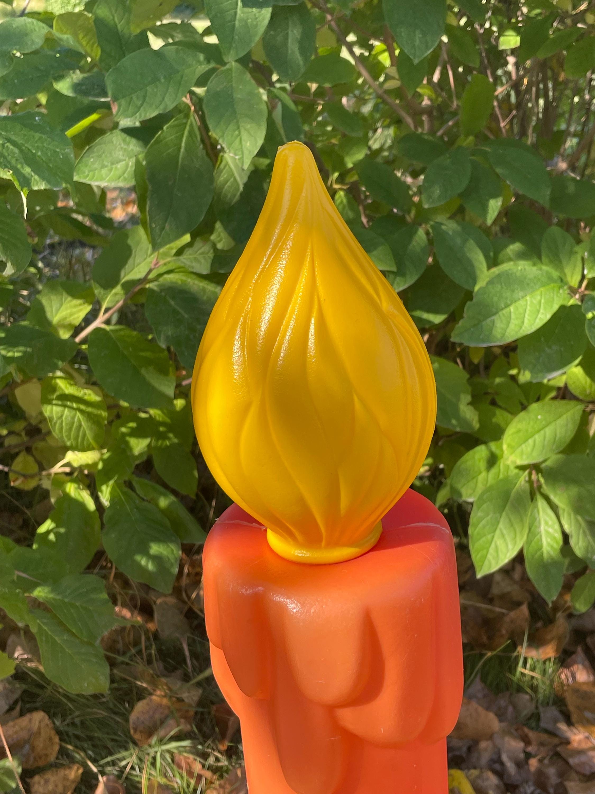 Vintage Noel Blow Mold Candle - Illuminated Holiday Decoration