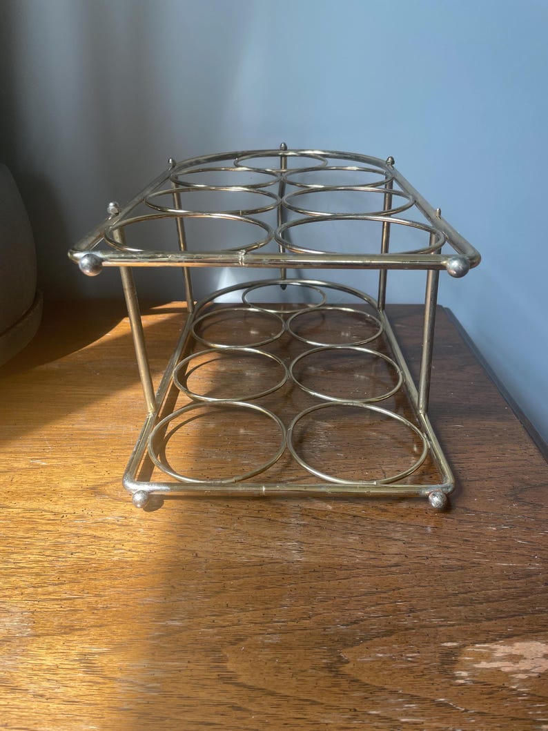 MCM 7-bottle Wine Rack - Vintage Table Top Wine Rack With Handle - Etsy